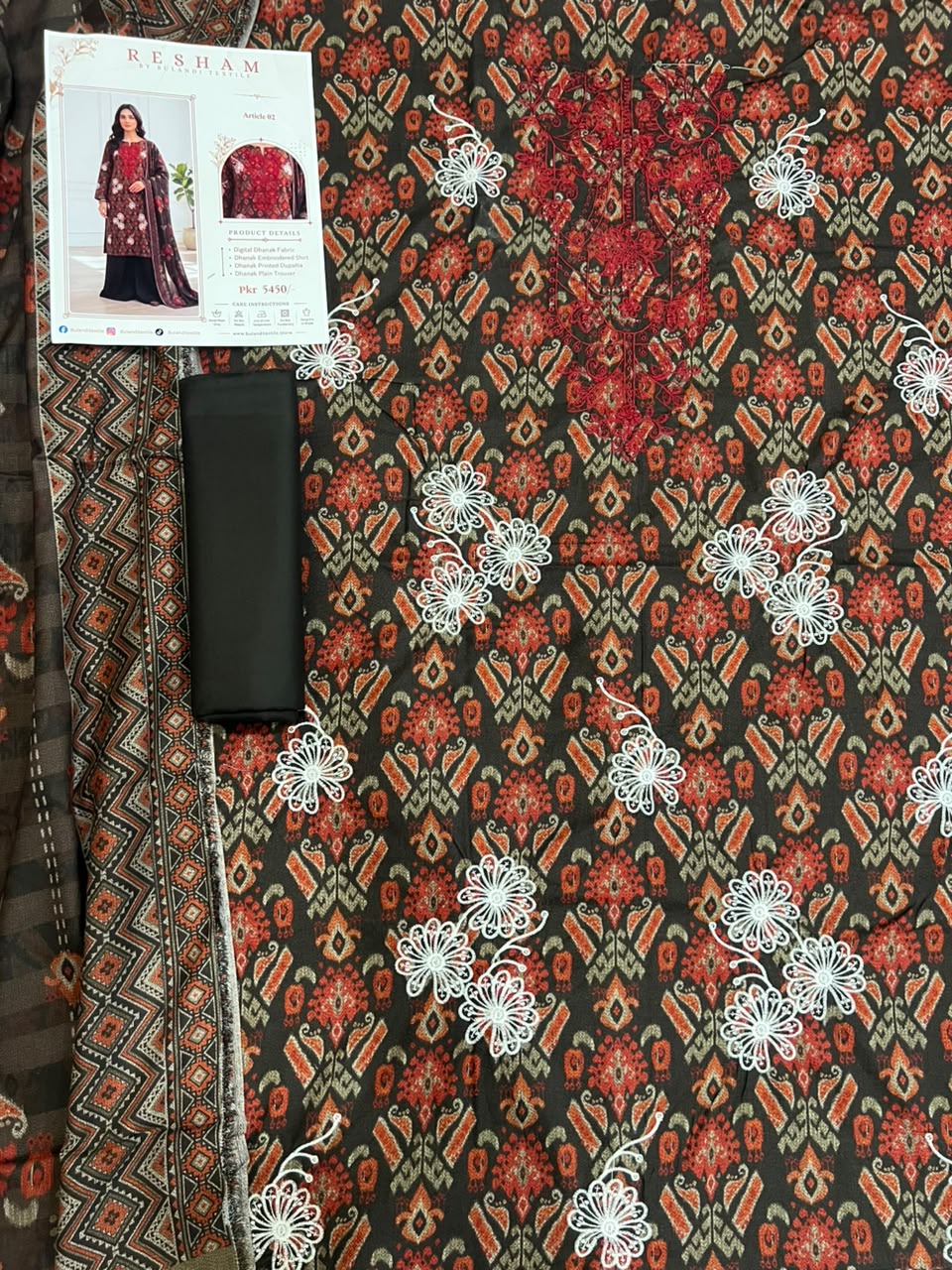 RESHAM BY BULANDI EMBROIDERY 3-PIECE