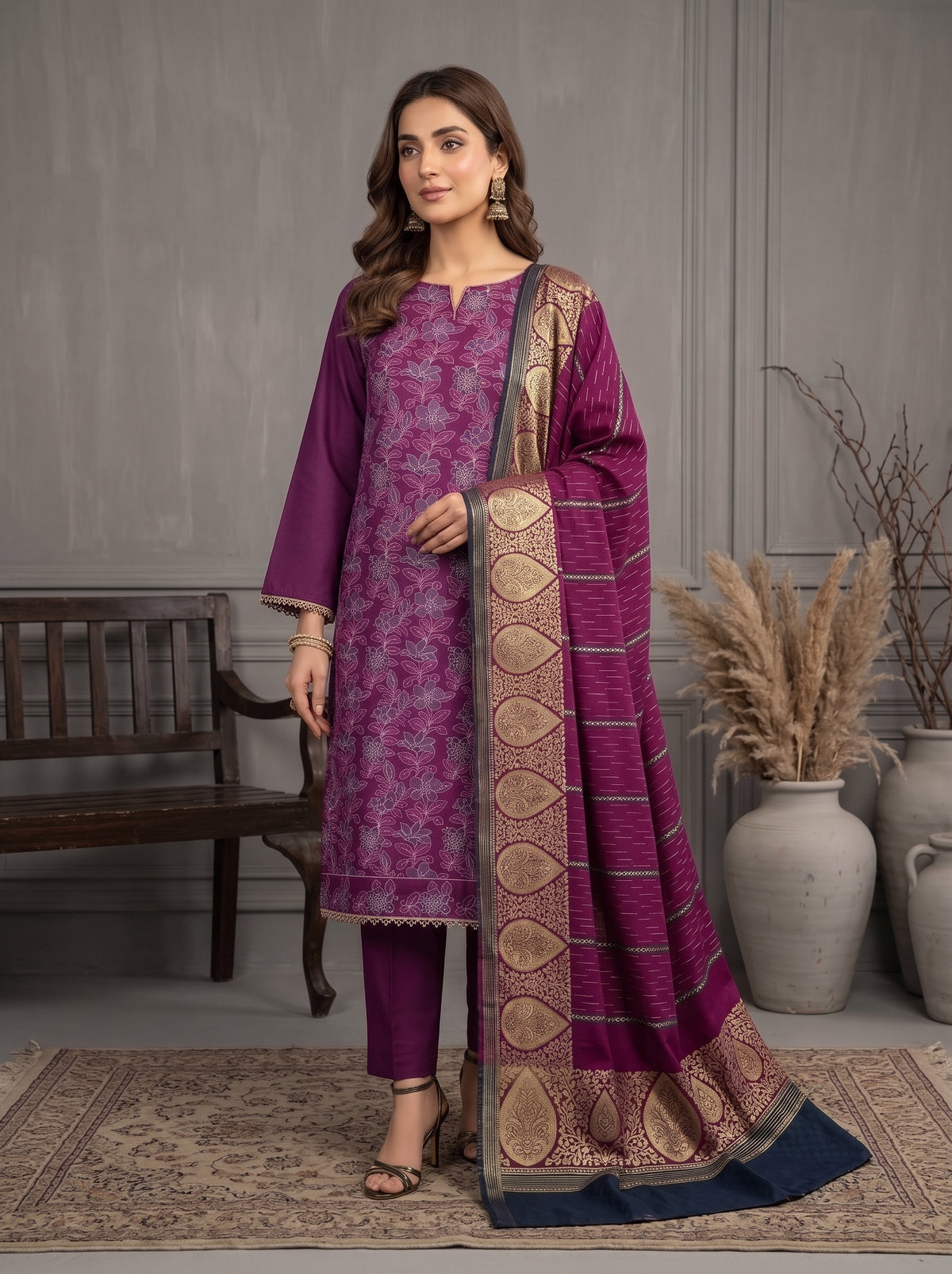 AARZU BY BULANDI EMBROIDERY 3-PIECE
