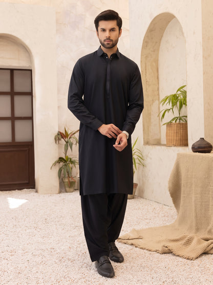 JET BLACK WASHING WEAR UNSTITCHED