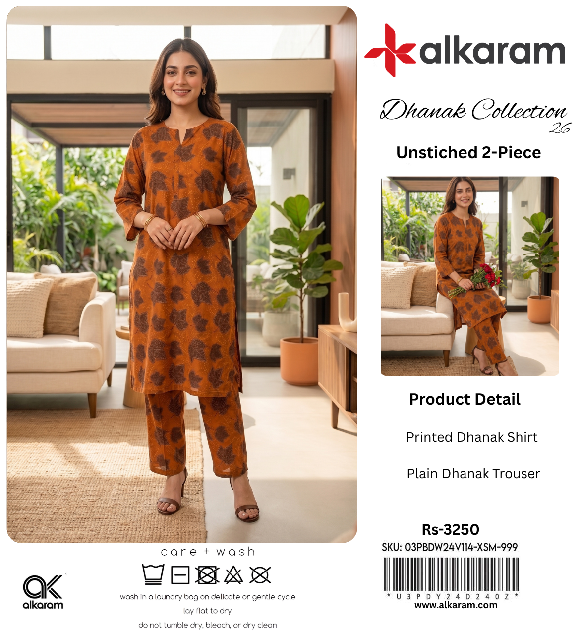 ALKARAM DHANAK 2 PIECE