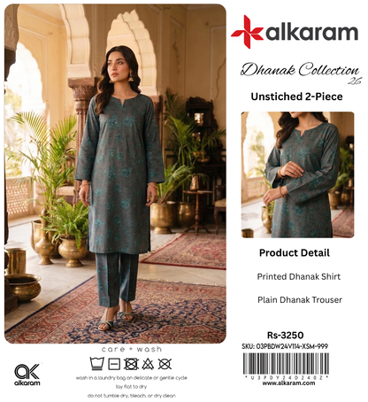 ALKARAM DHANAK 2 PIECE